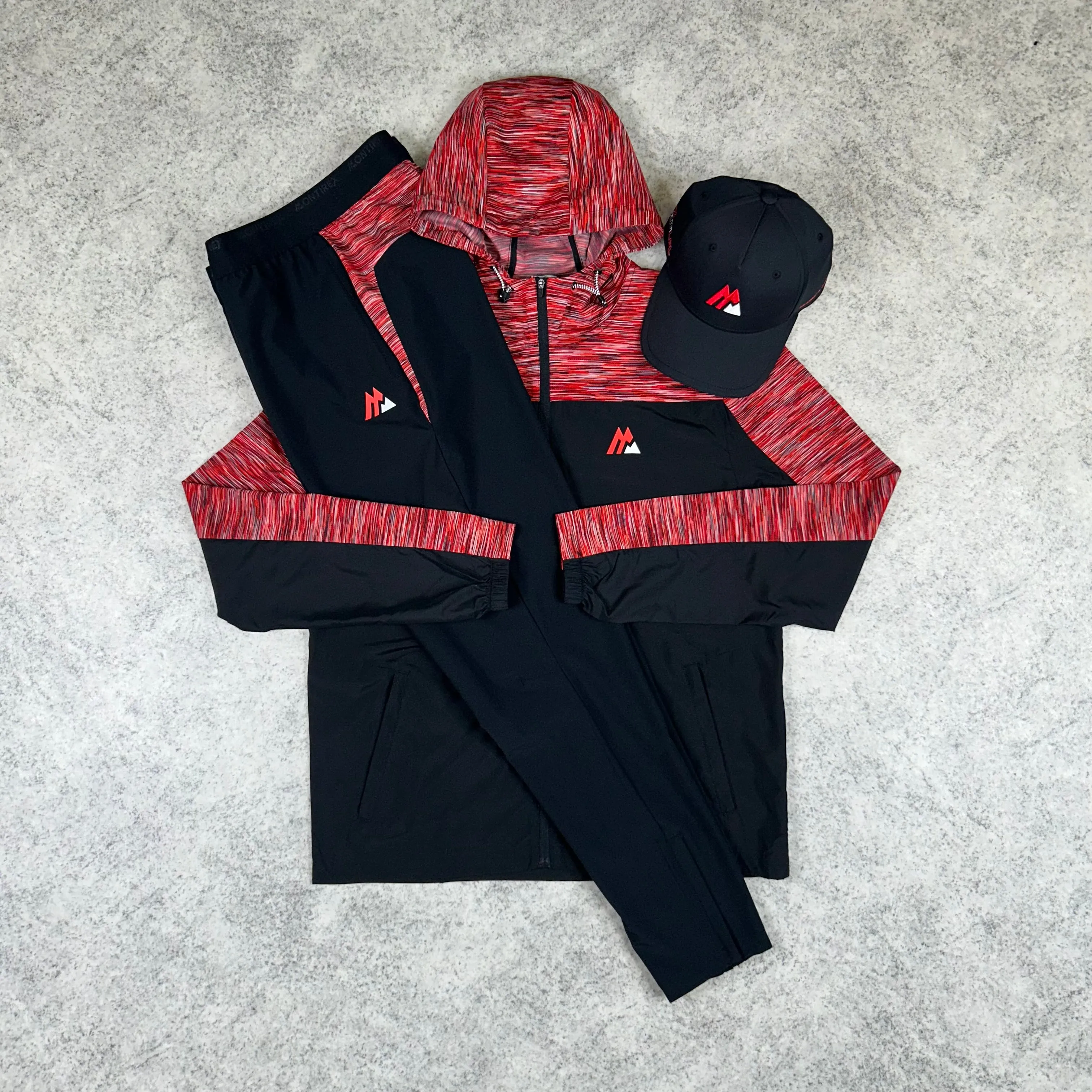 MTX Run City Cap Tracksuit - Red/Black/White