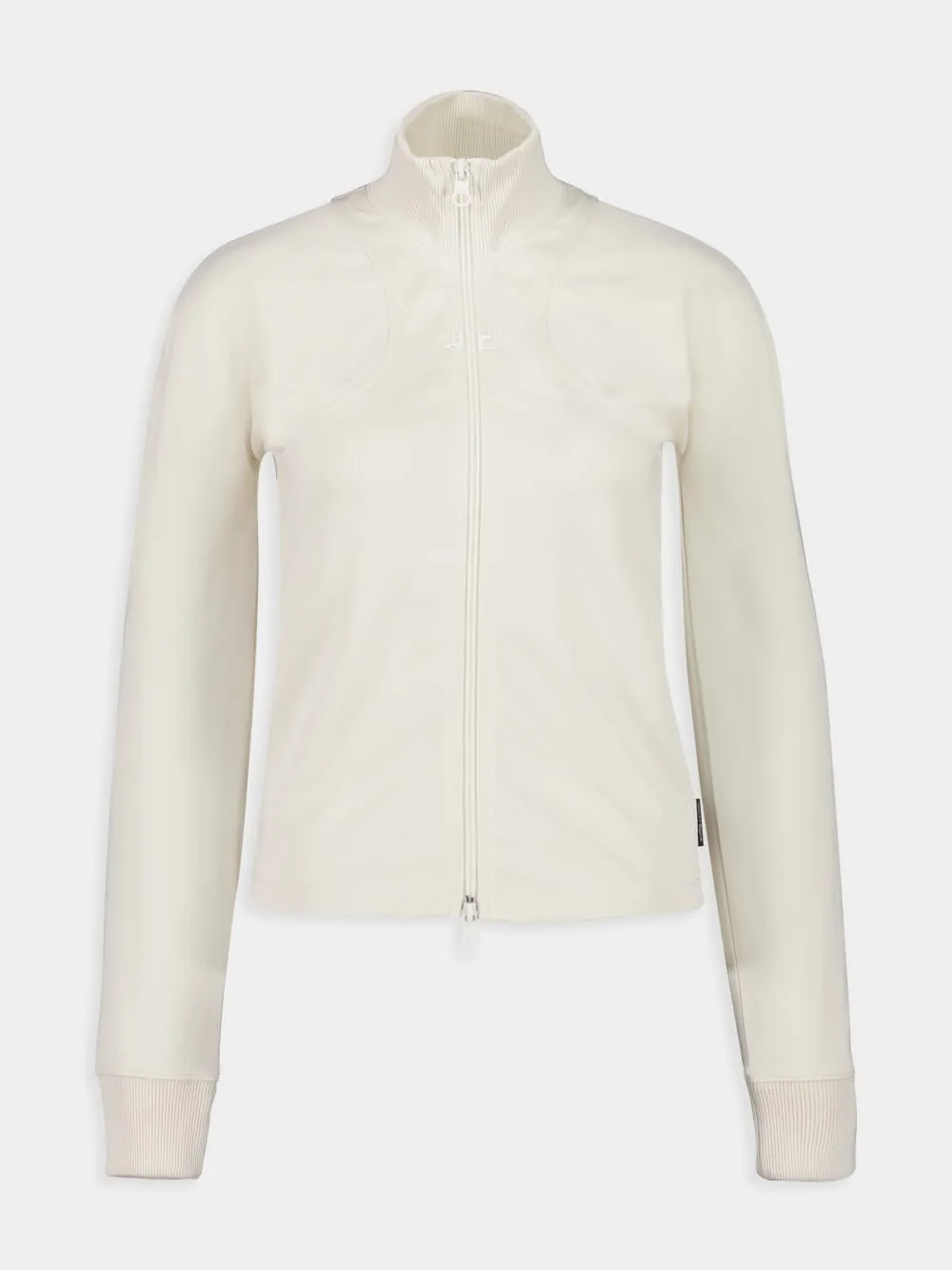 Natural Beige Scuba Interlock Tracksuit Jacket