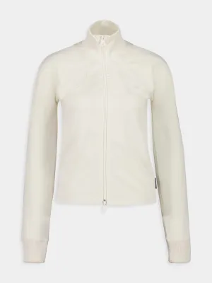 Natural Beige Scuba Interlock Tracksuit Jacket