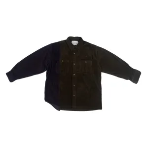Navy & Yellow Corduroy Shirt