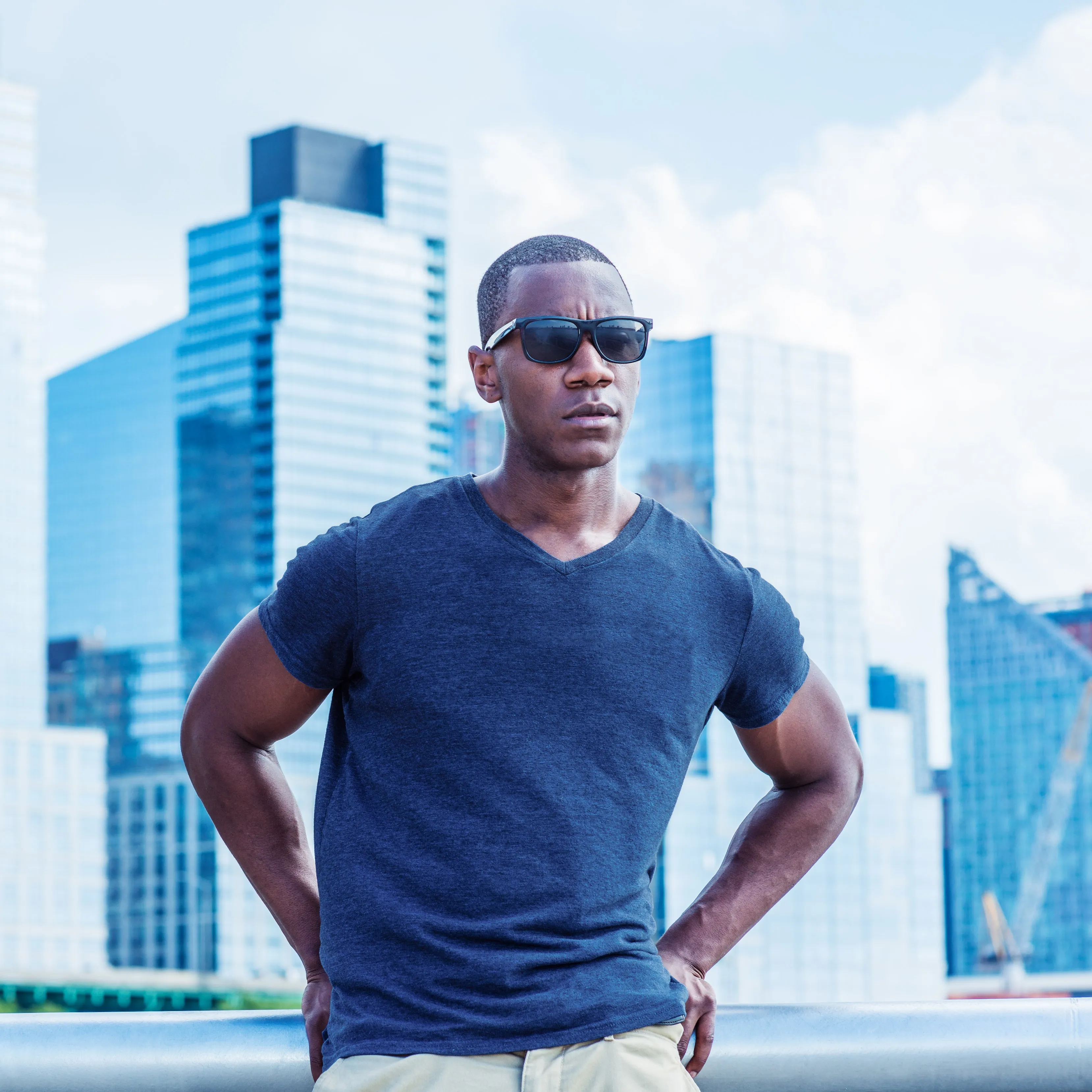 Navy Mist V-Neck