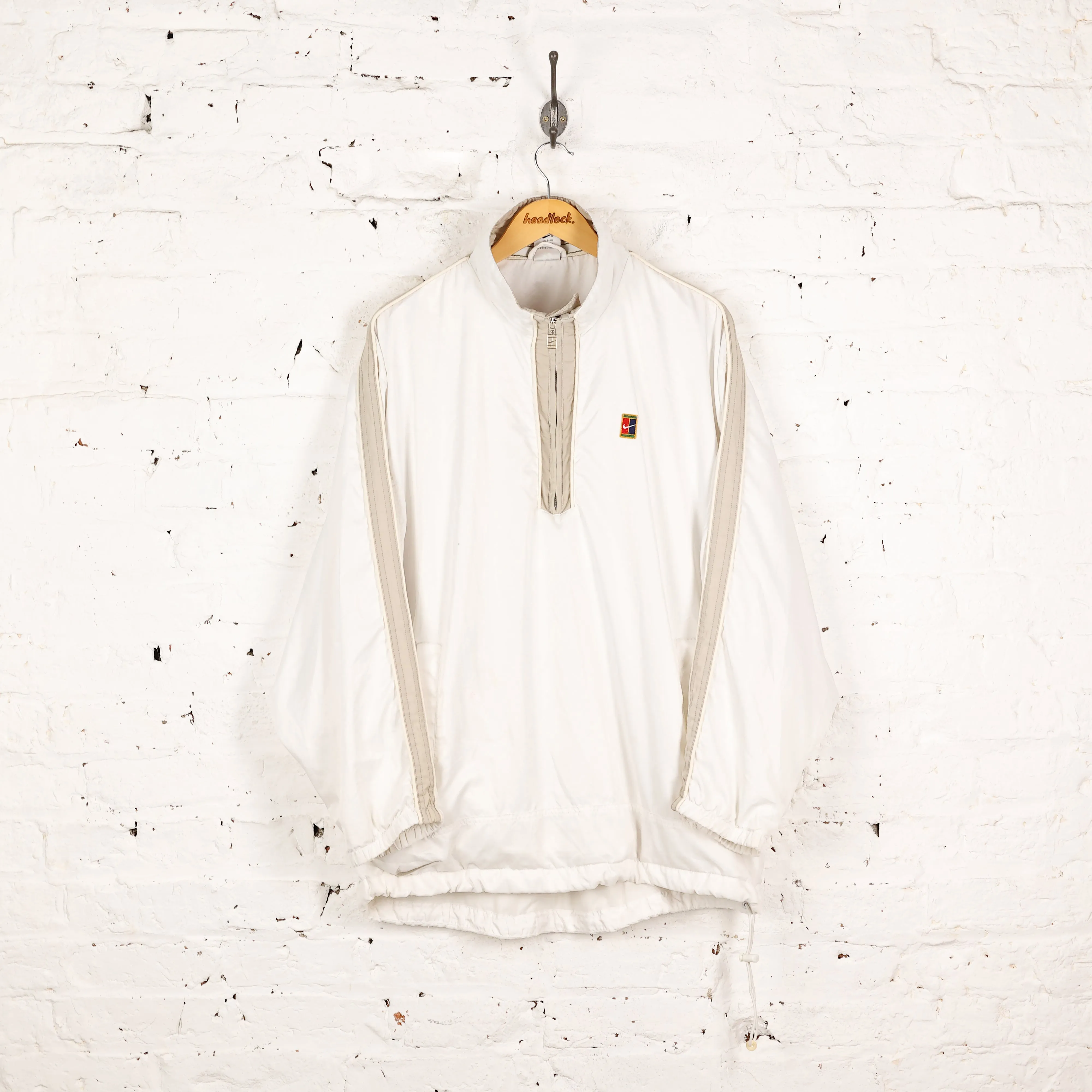 Nike 90s 1/4 Zip Shell Tracksuit Top Jacket - White - M