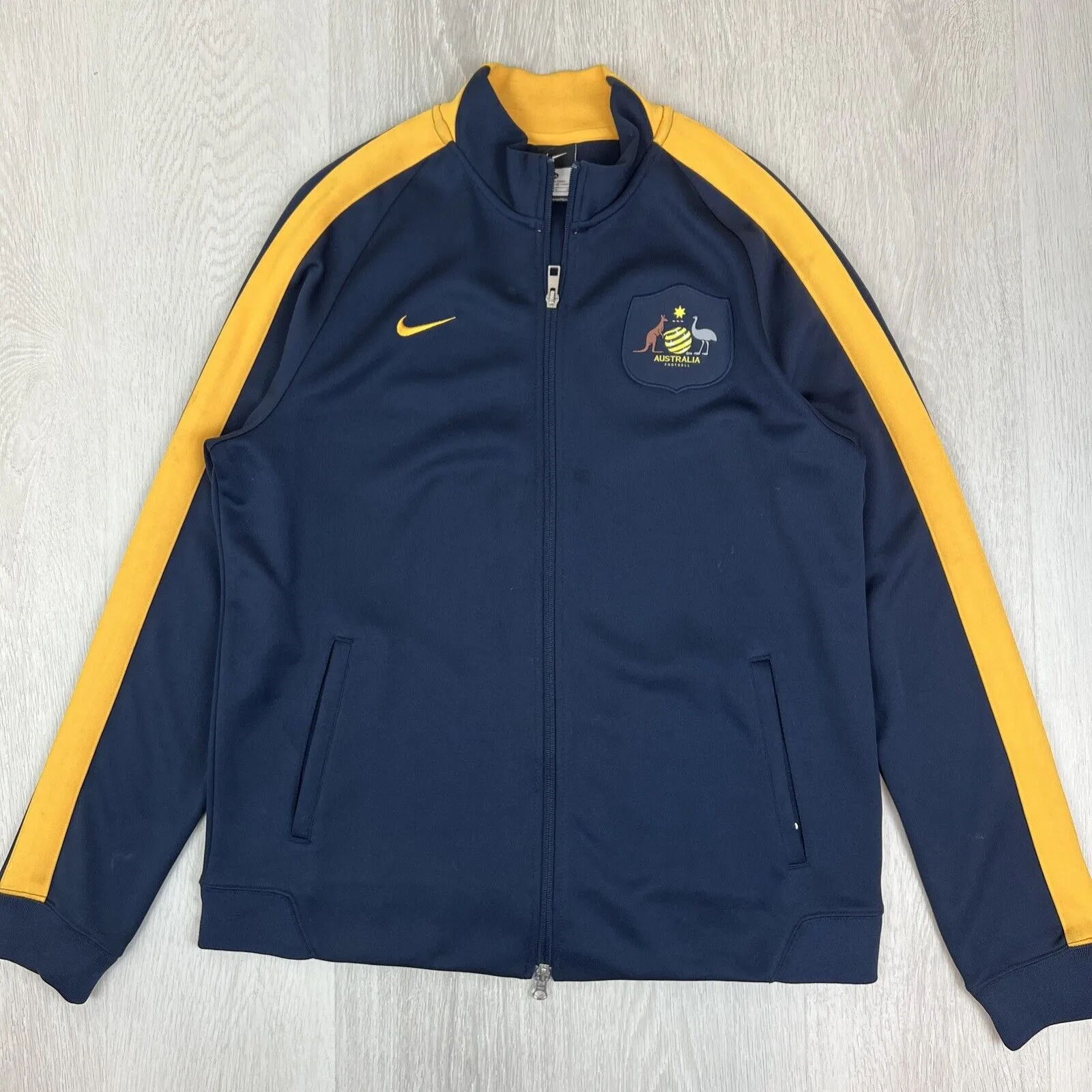 Nike Australia Socceroos Mens Navy Blue Full Zip Tracksuit Jacket Size XL