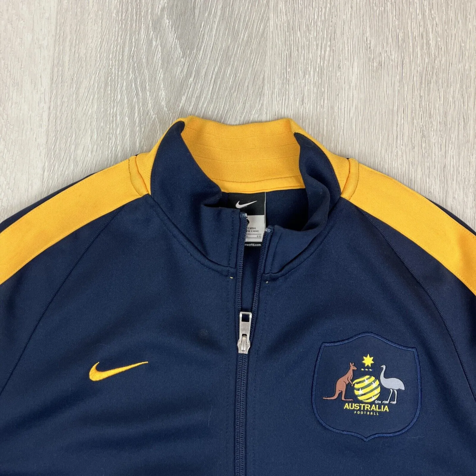 Nike Australia Socceroos Mens Navy Blue Full Zip Tracksuit Jacket Size XL