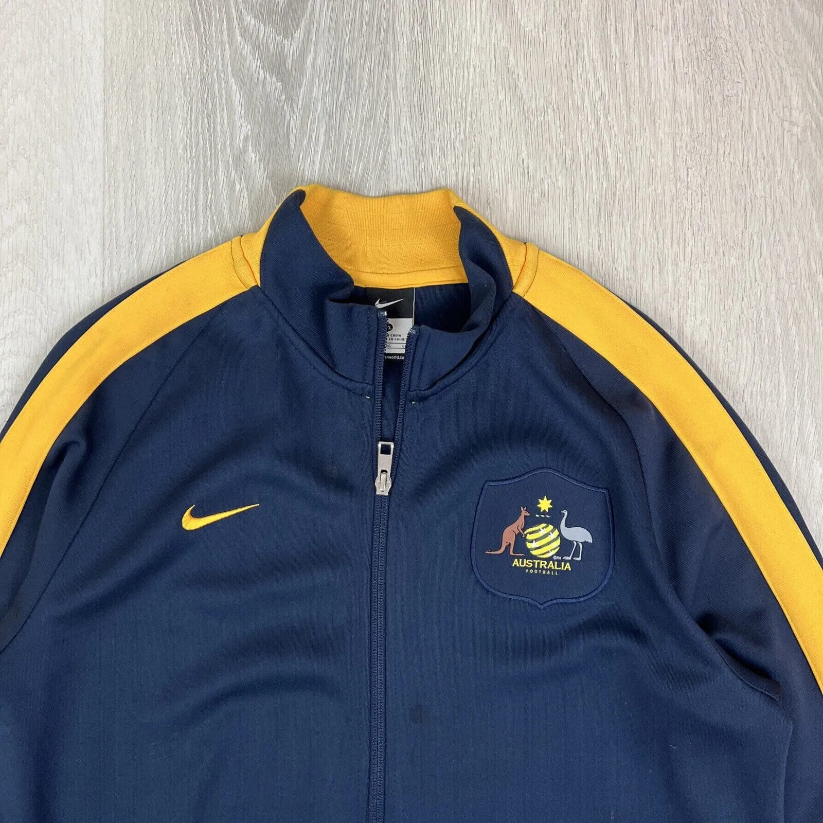 Nike Australia Socceroos Mens Navy Blue Full Zip Tracksuit Jacket Size XL