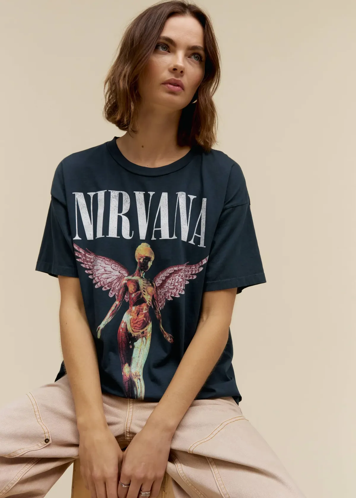 Nirvana In Utero Merch Tee - Black