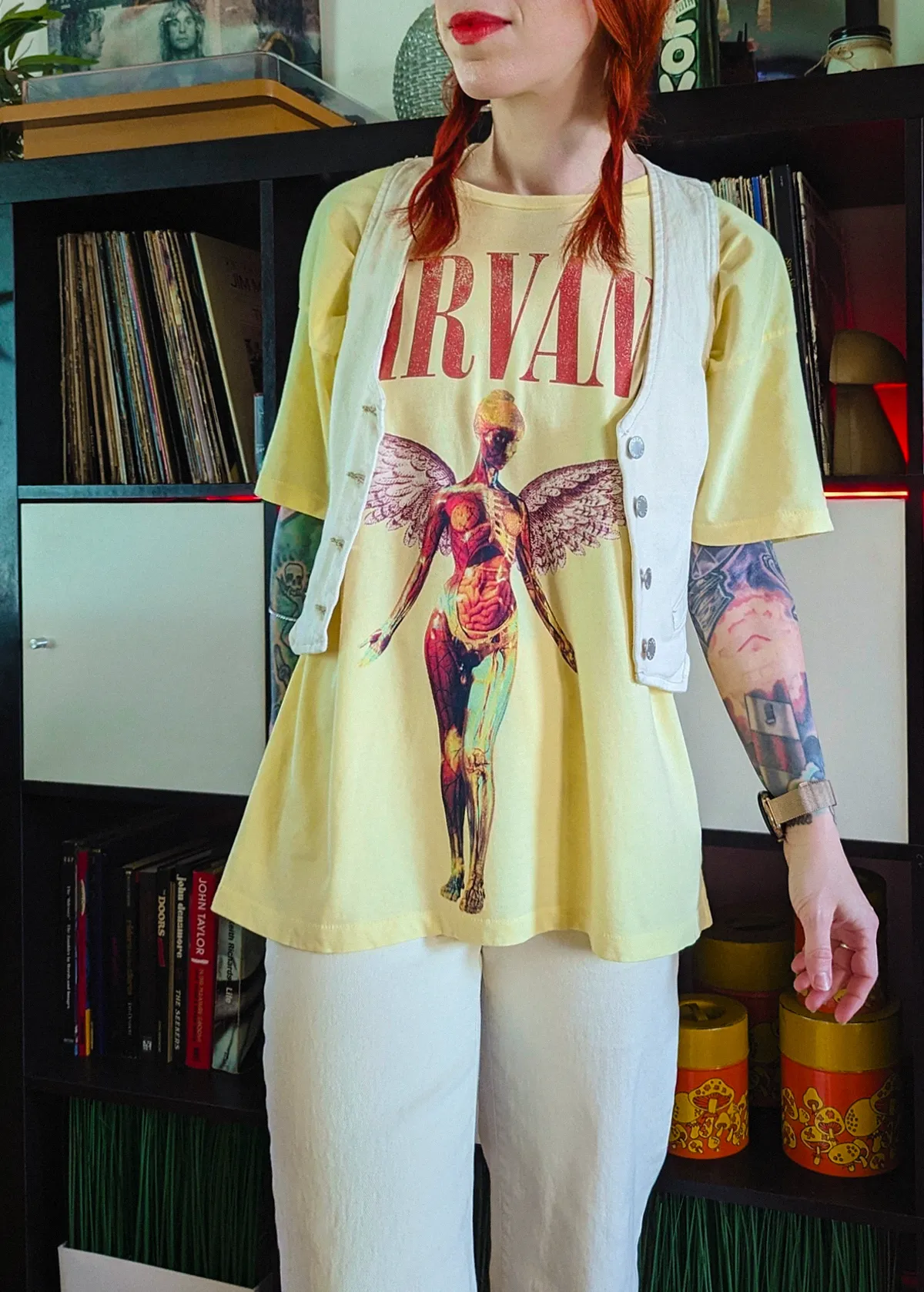 Nirvana In Utero Merch Tee - Yellow Mist