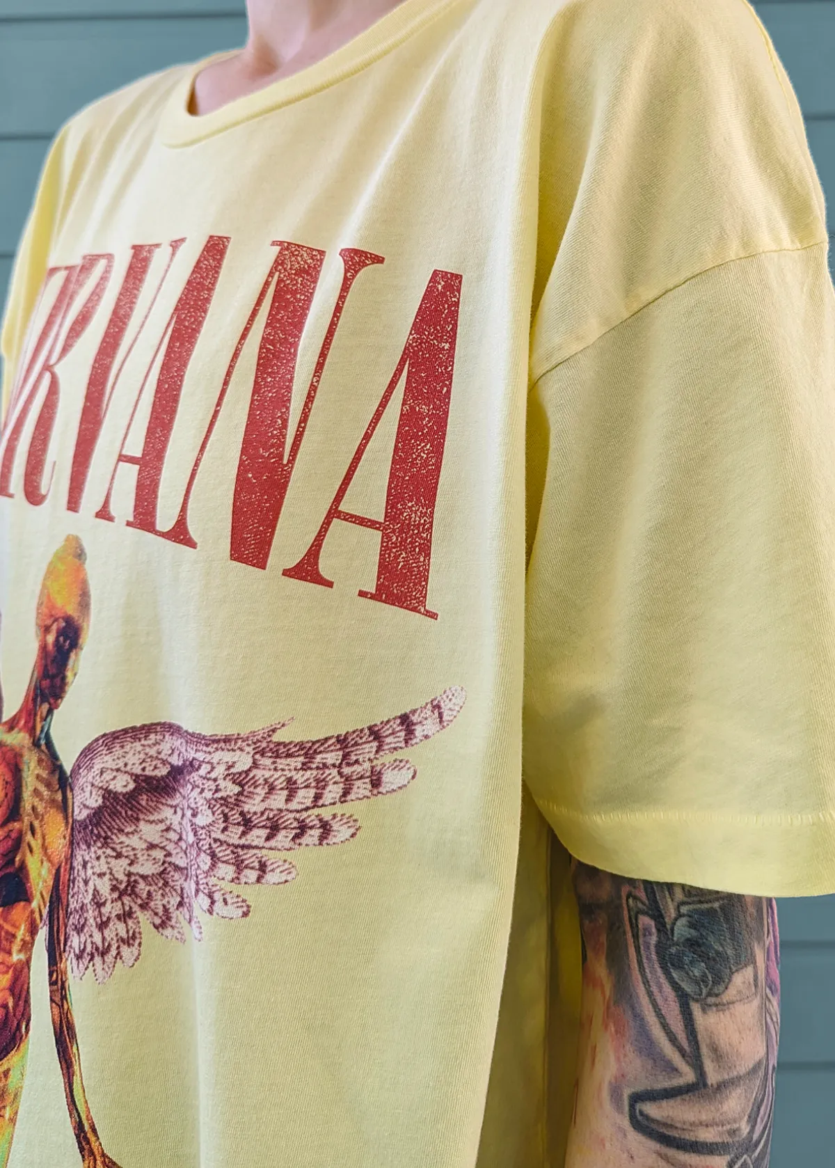 Nirvana In Utero Merch Tee - Yellow Mist