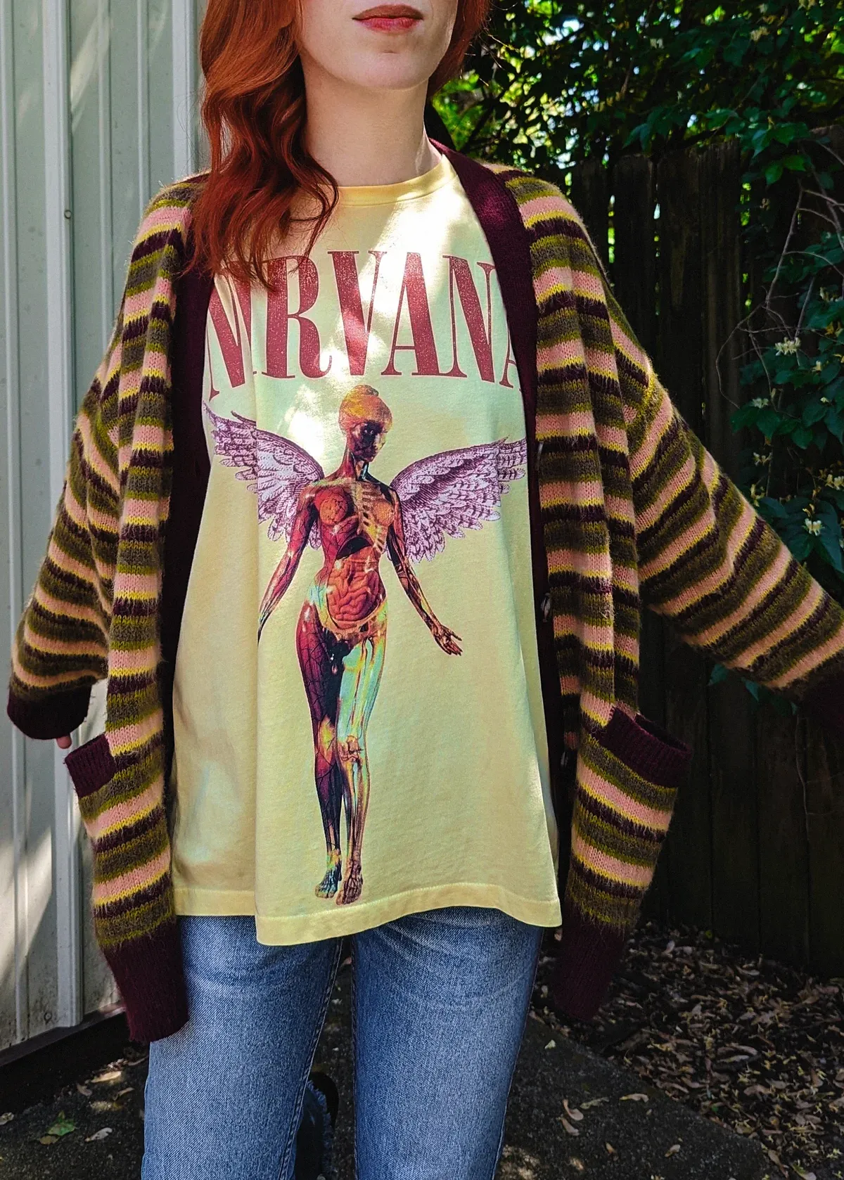 Nirvana In Utero Merch Tee - Yellow Mist
