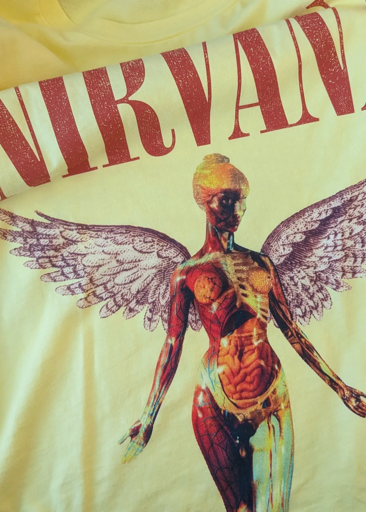 Nirvana In Utero Merch Tee - Yellow Mist