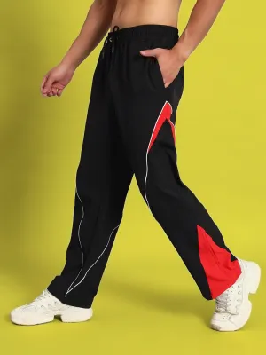 Nissan Parachute Cargo Pants (Black-Red)