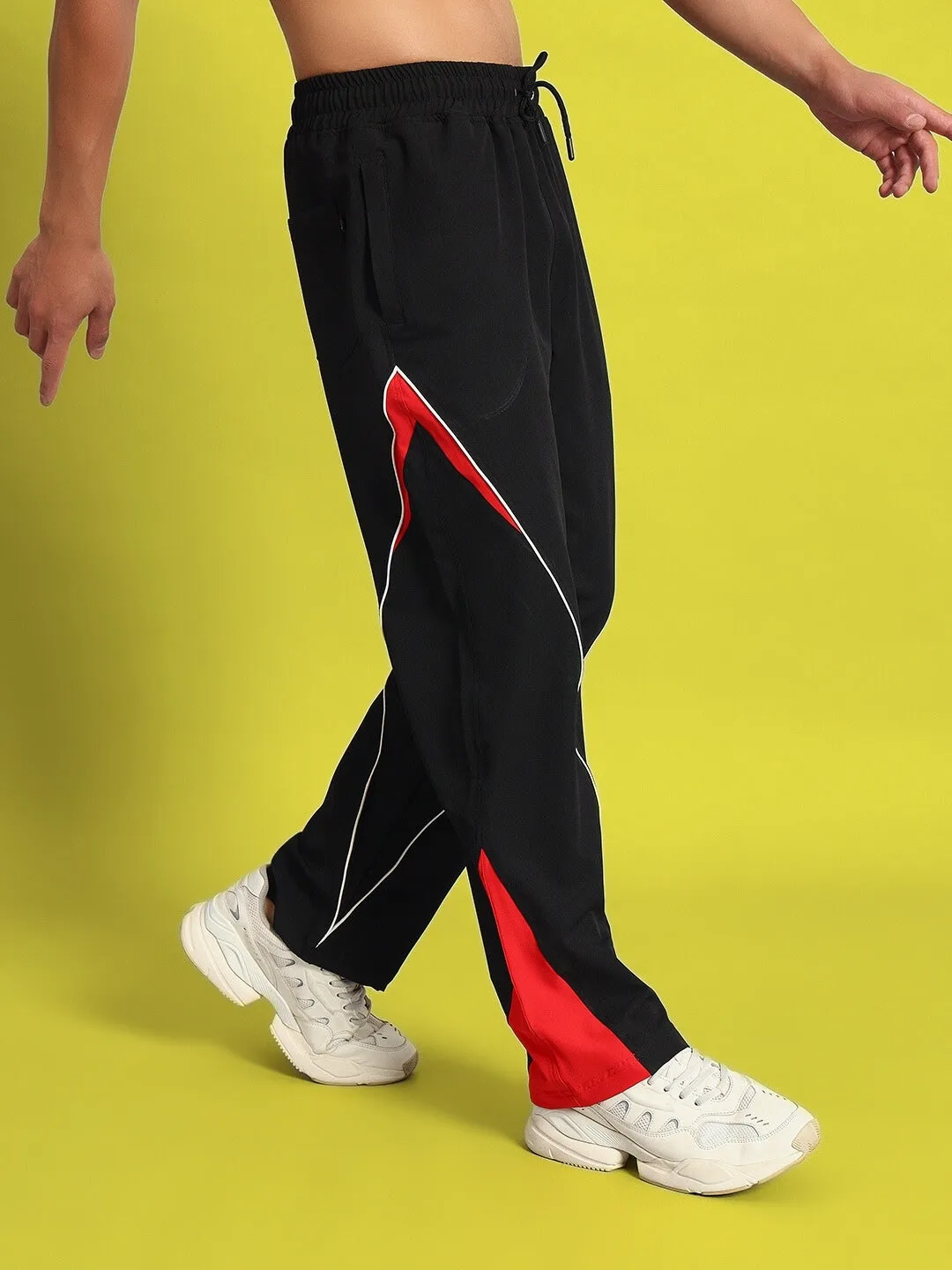 Nissan Parachute Cargo Pants (Black-Red)