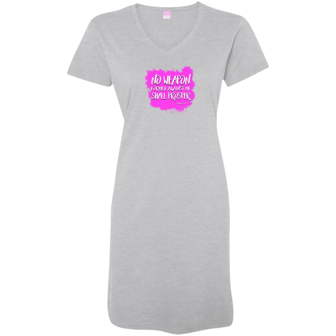 No Weapon Formed Against Me Shall Prosper Ladies V Neck Fine Jersey Cover up
