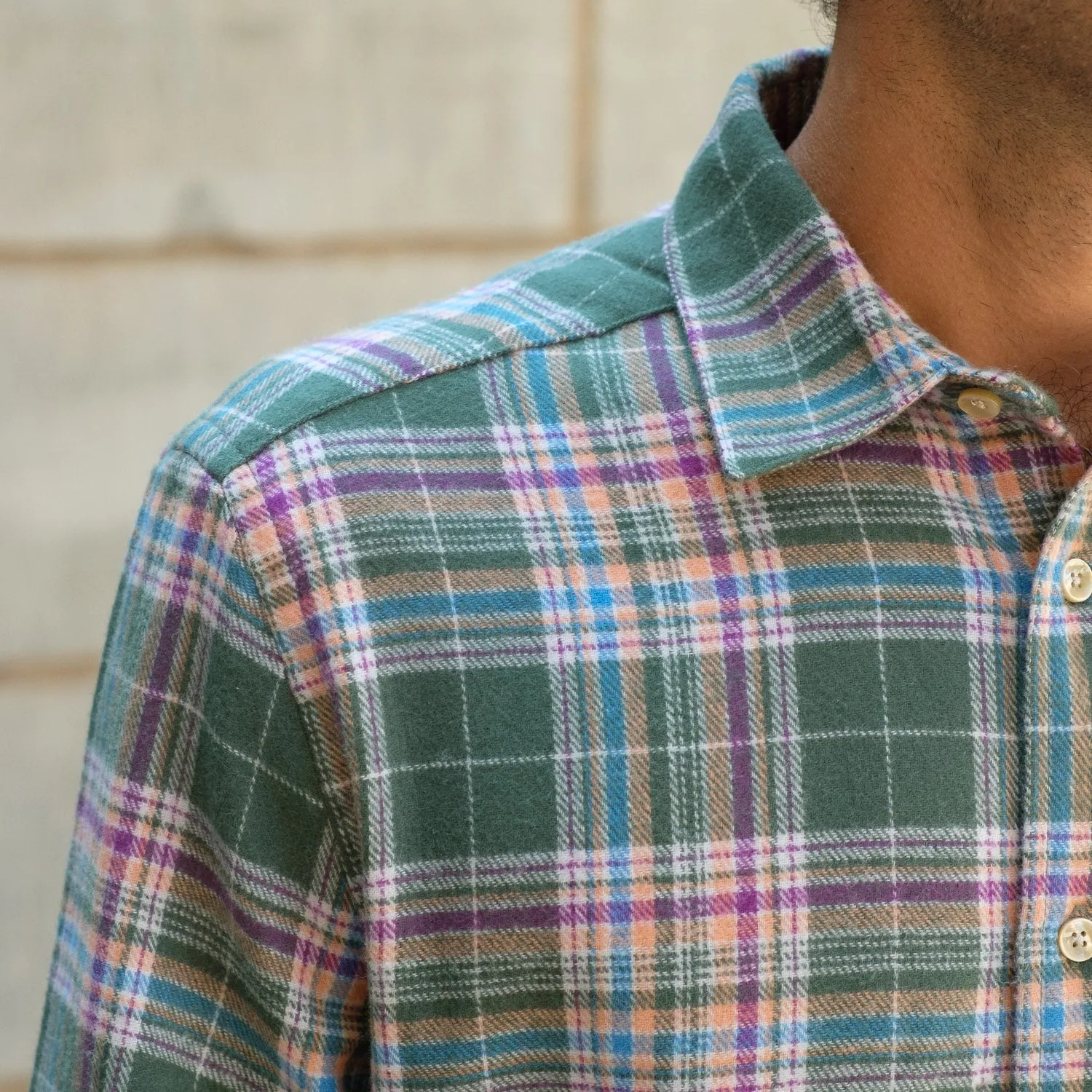 Olisippo Shirt in Green Plaid