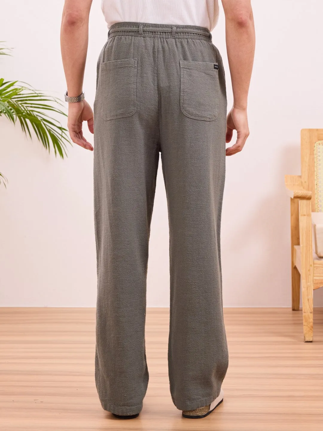 Olive Cotton Summer Pants