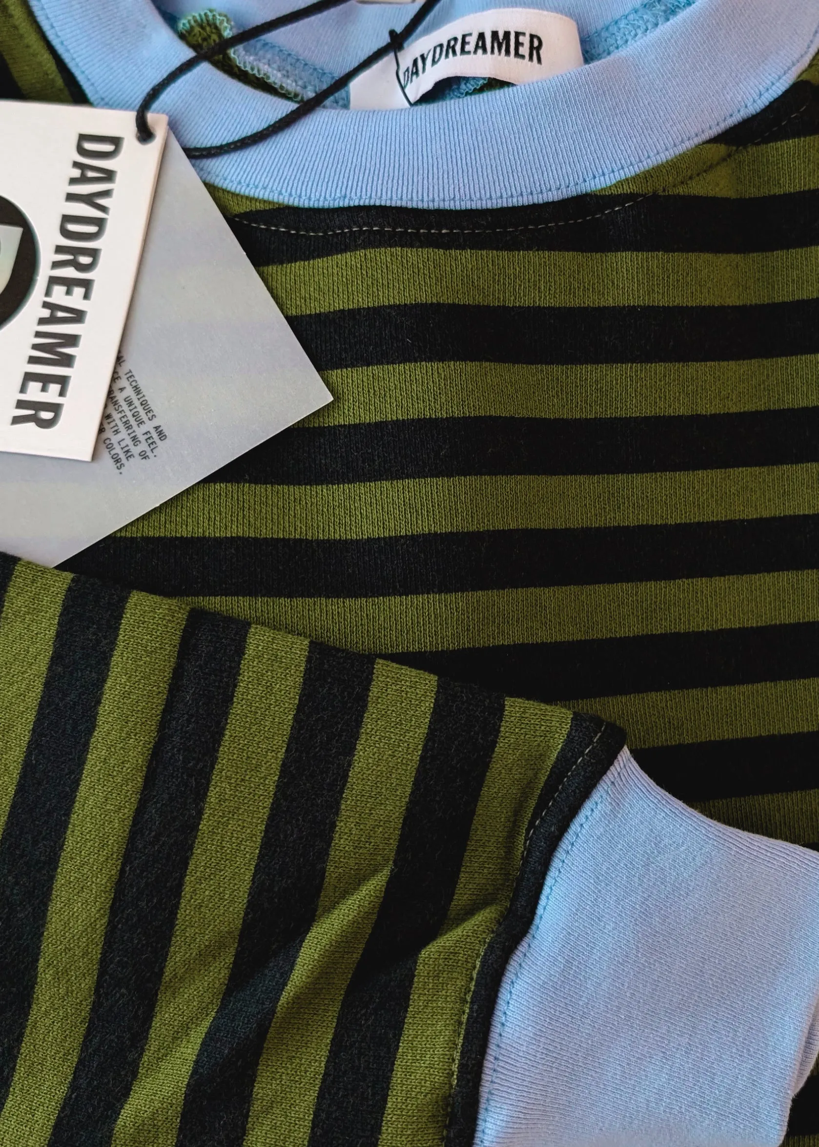 Olive Green & Black Stripe Sweatshirt