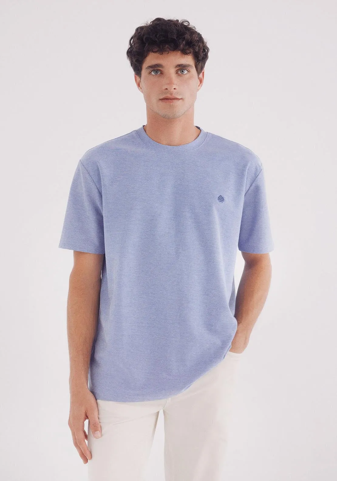 Oxford Piqué T-Shirt - Blue