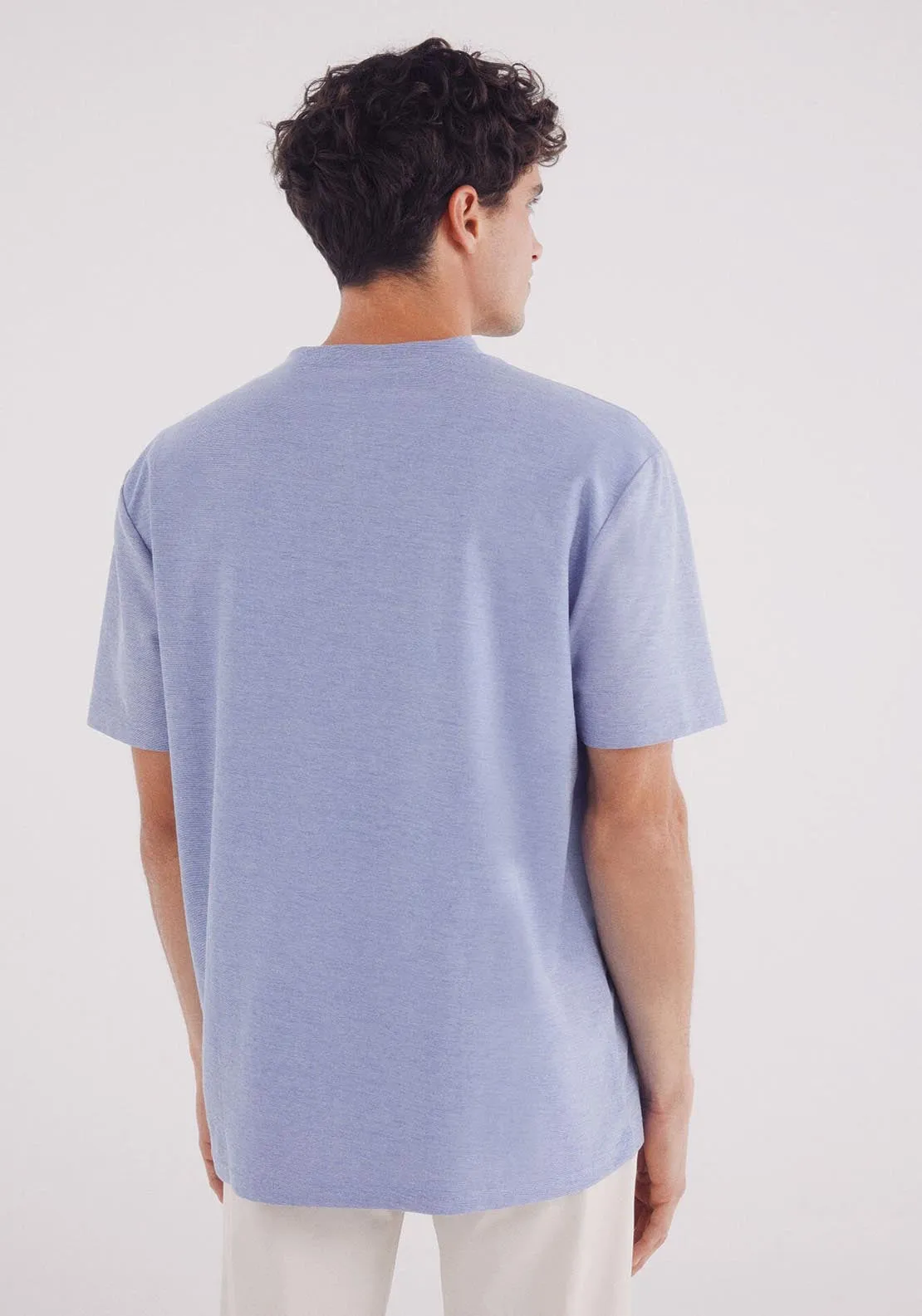 Oxford Piqué T-Shirt - Blue