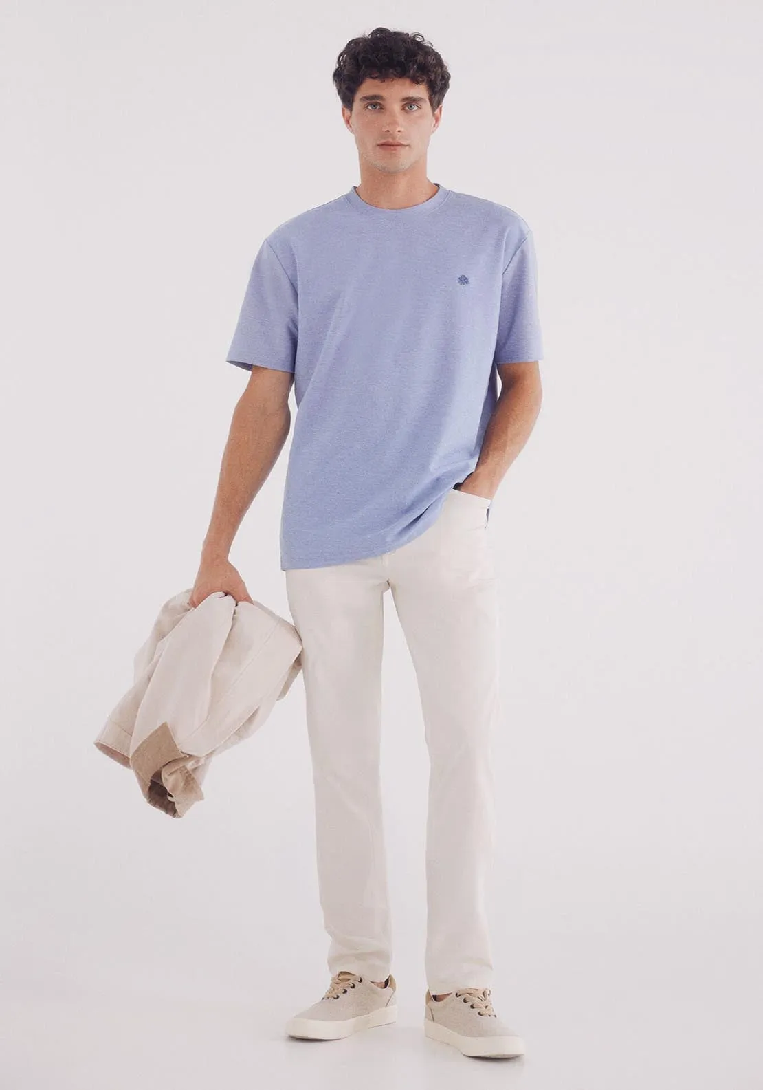 Oxford Piqué T-Shirt - Blue