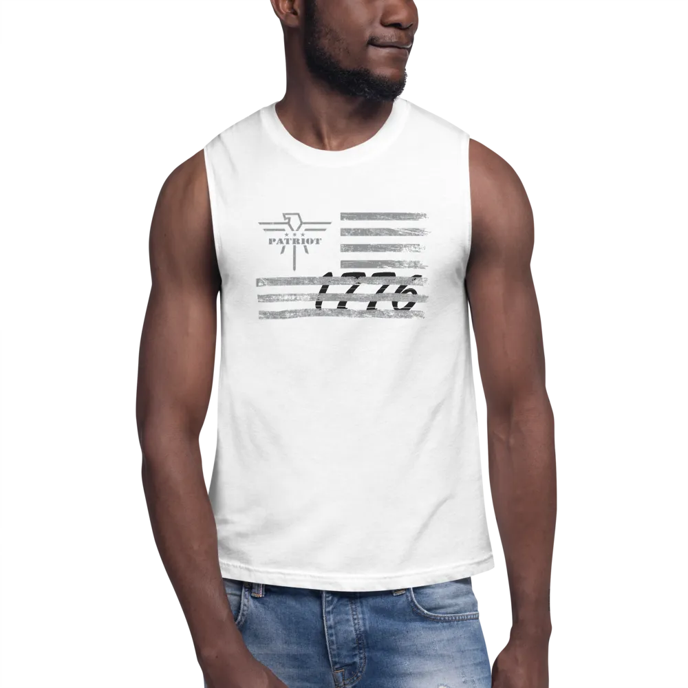 Patriot Logo Flag 1776 Muscle Tank