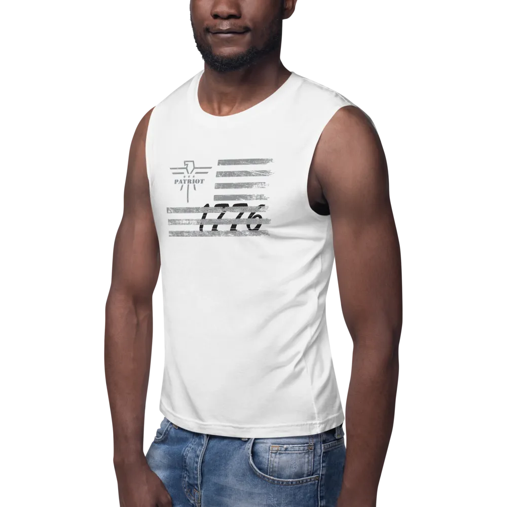 Patriot Logo Flag 1776 Muscle Tank