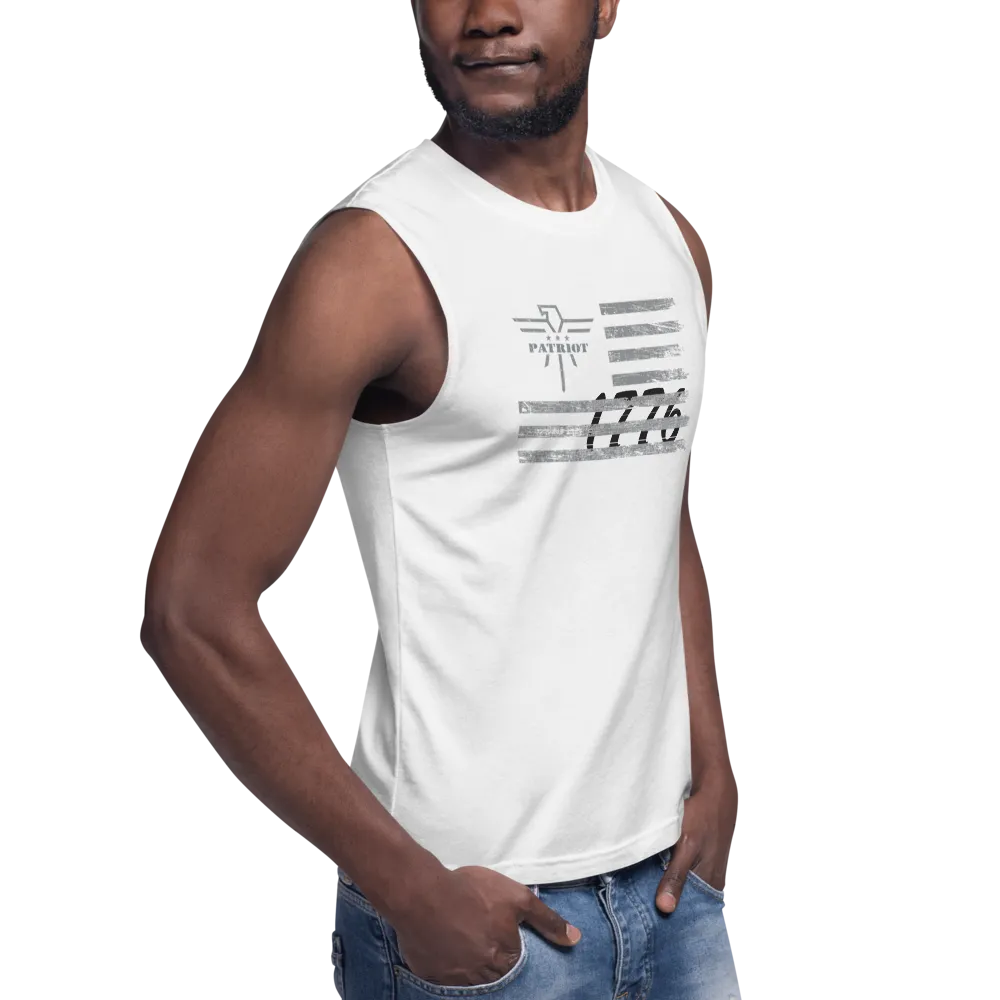 Patriot Logo Flag 1776 Muscle Tank