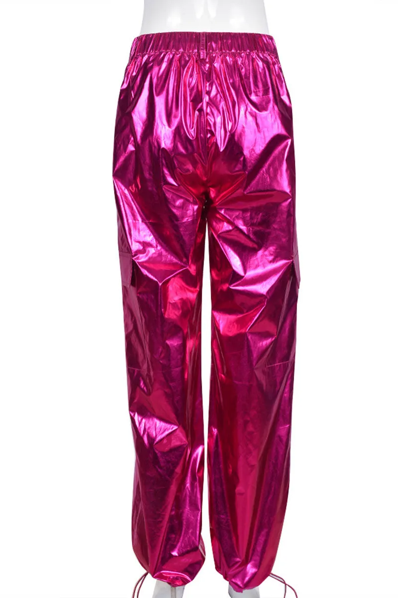 PF0283 Metallic Baggy Long Pants