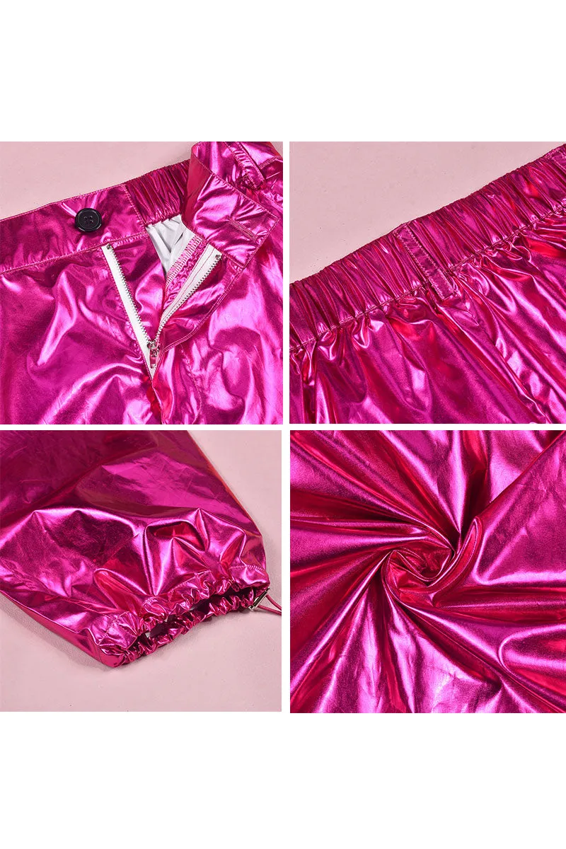 PF0283 Metallic Baggy Long Pants