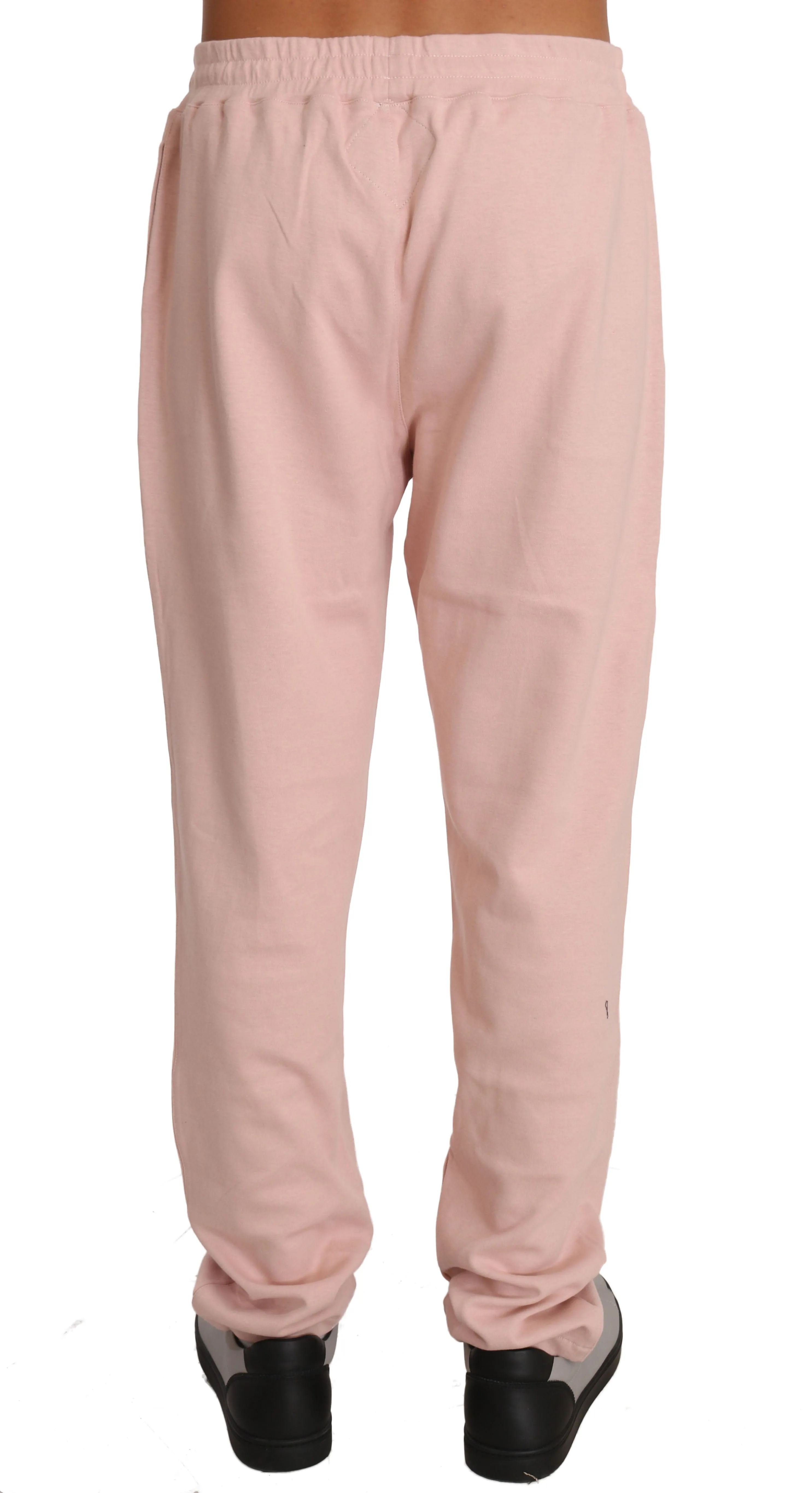 Pink Cotton Sweater Pants Tracksuit