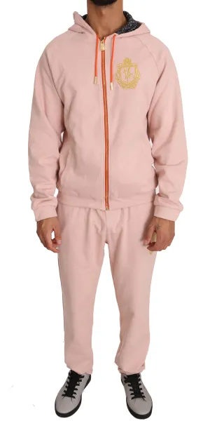 Pink Cotton Sweater Pants Tracksuit