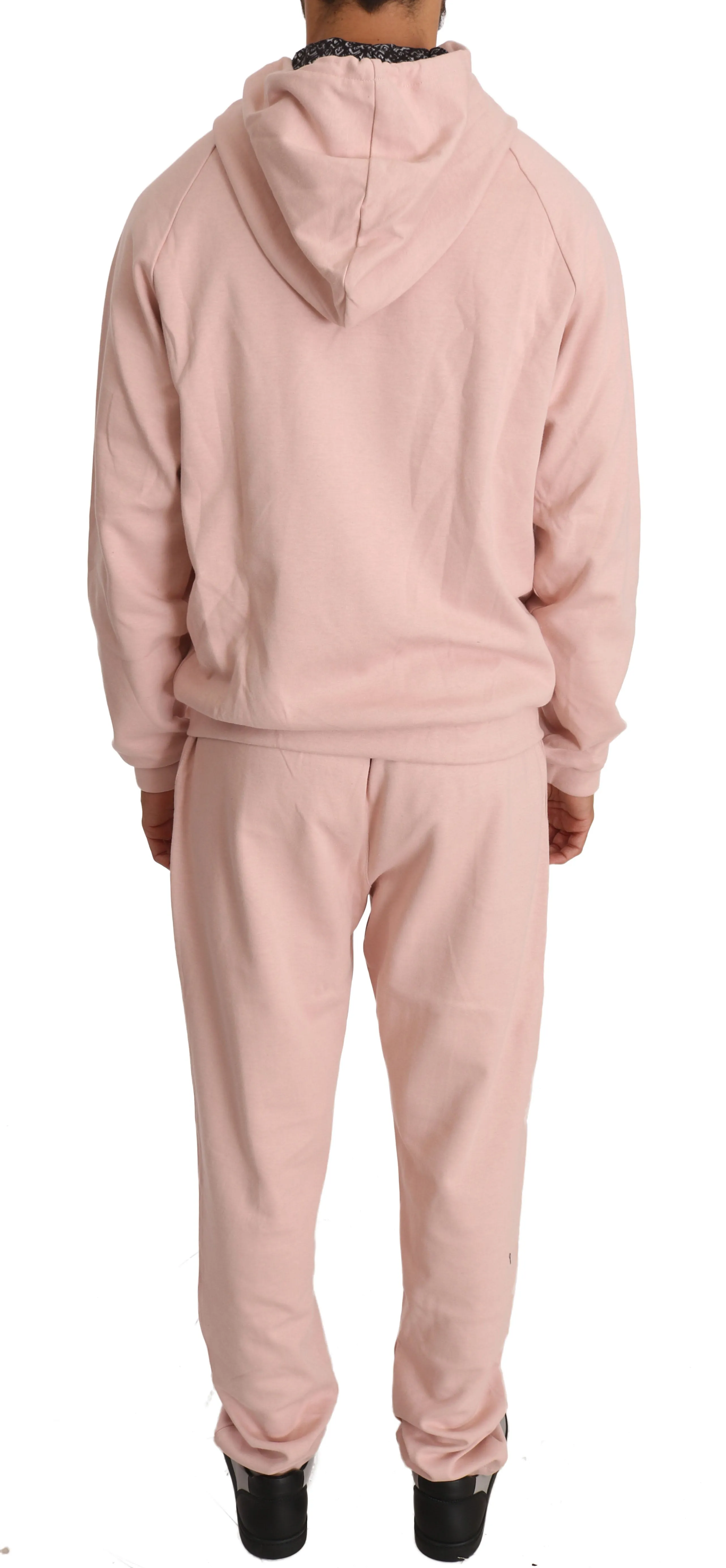 Pink Cotton Sweater Pants Tracksuit
