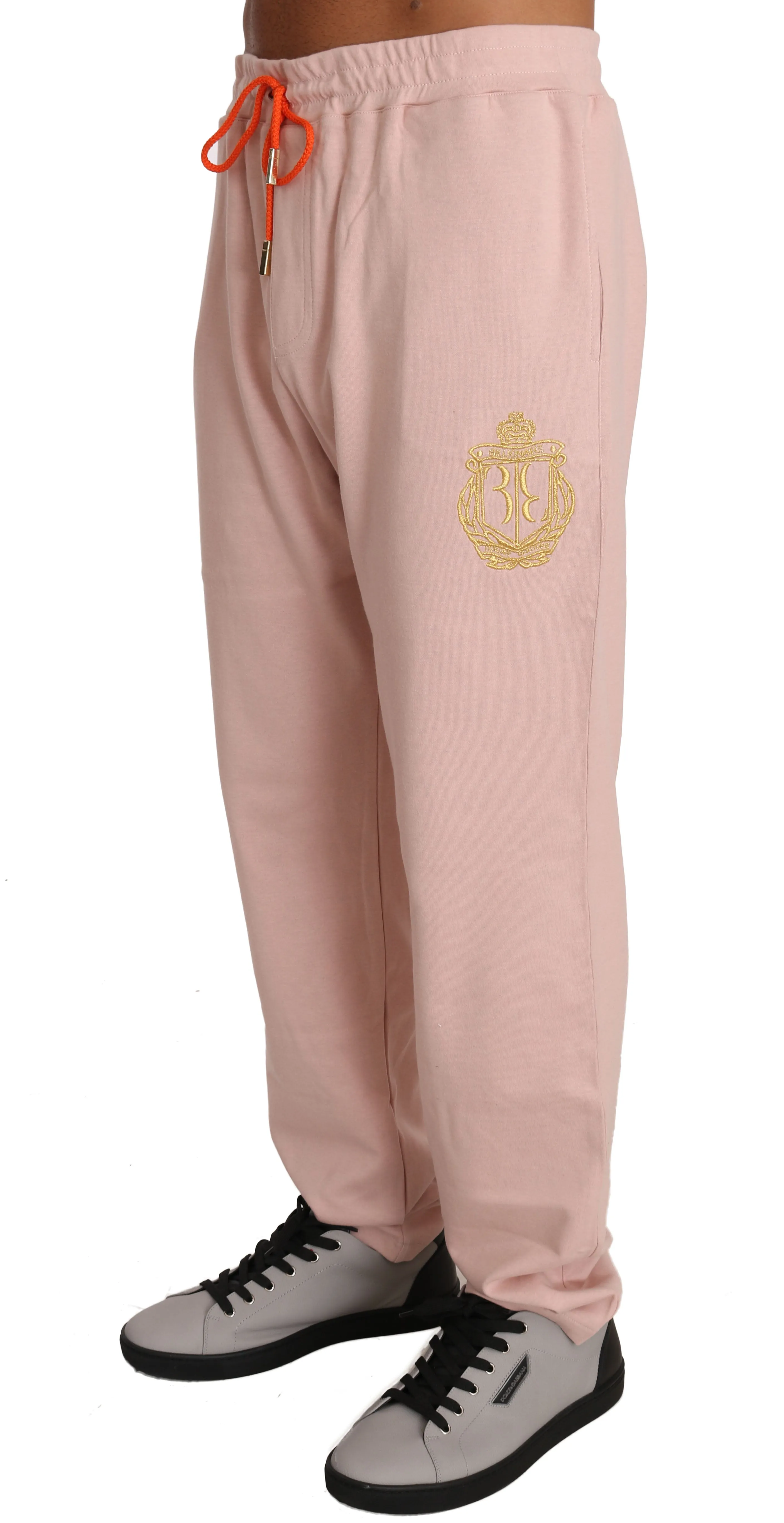 Pink Cotton Sweater Pants Tracksuit