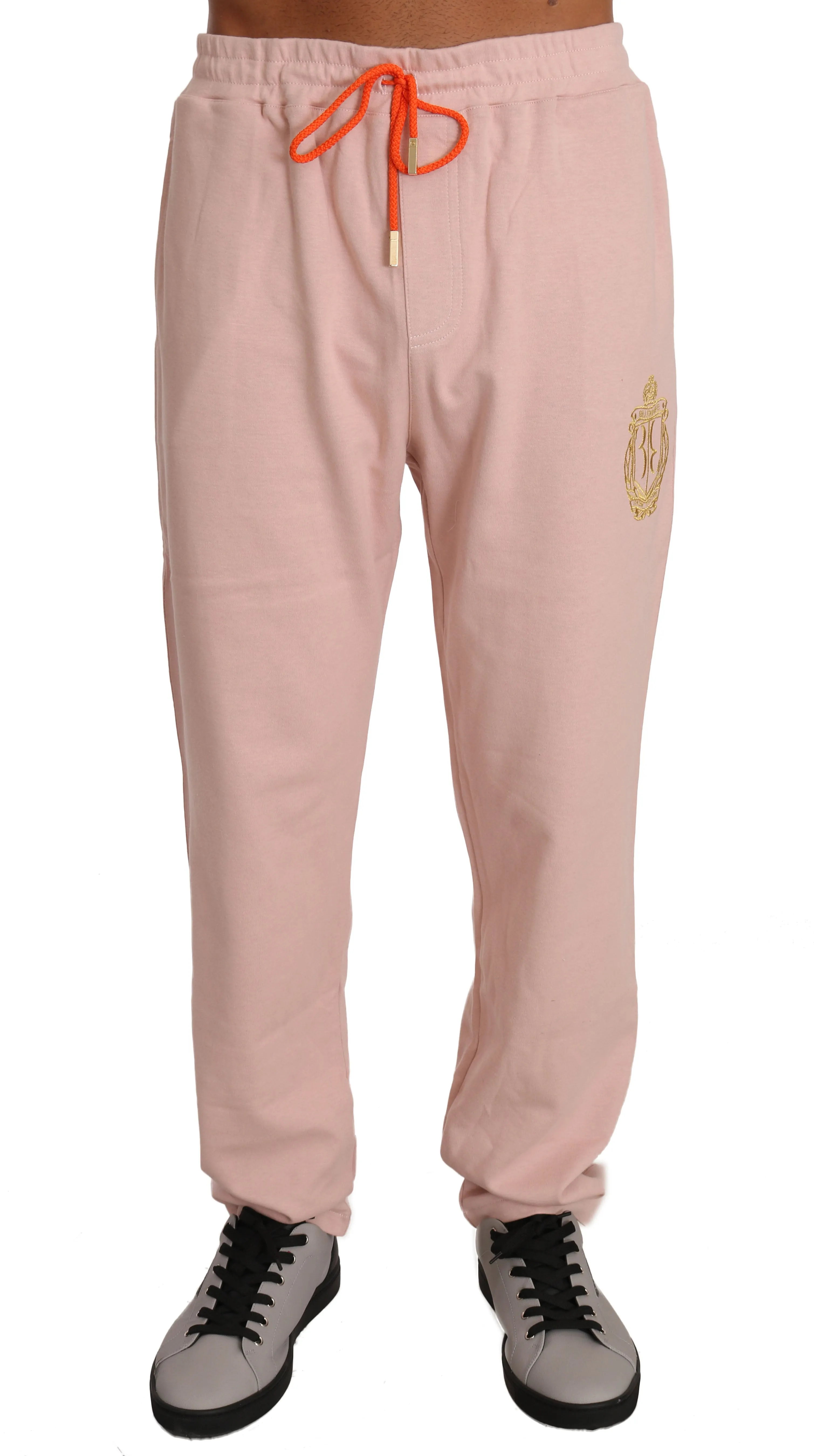 Pink Cotton Sweater Pants Tracksuit