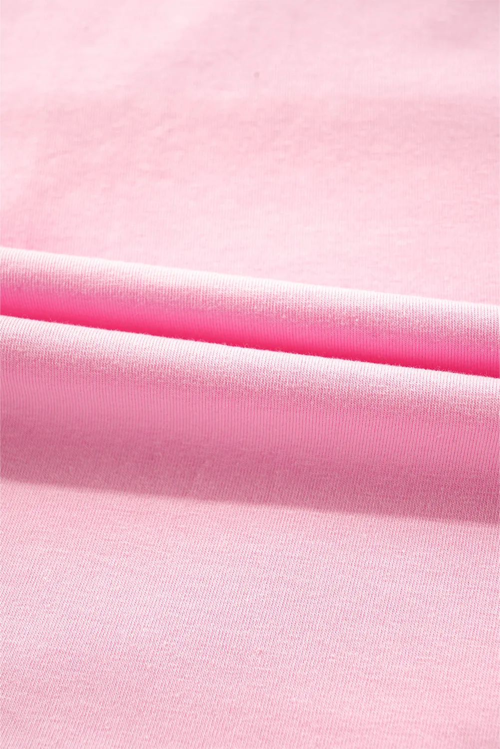 Pink Two Tone Half Buttons Collared T Shirt