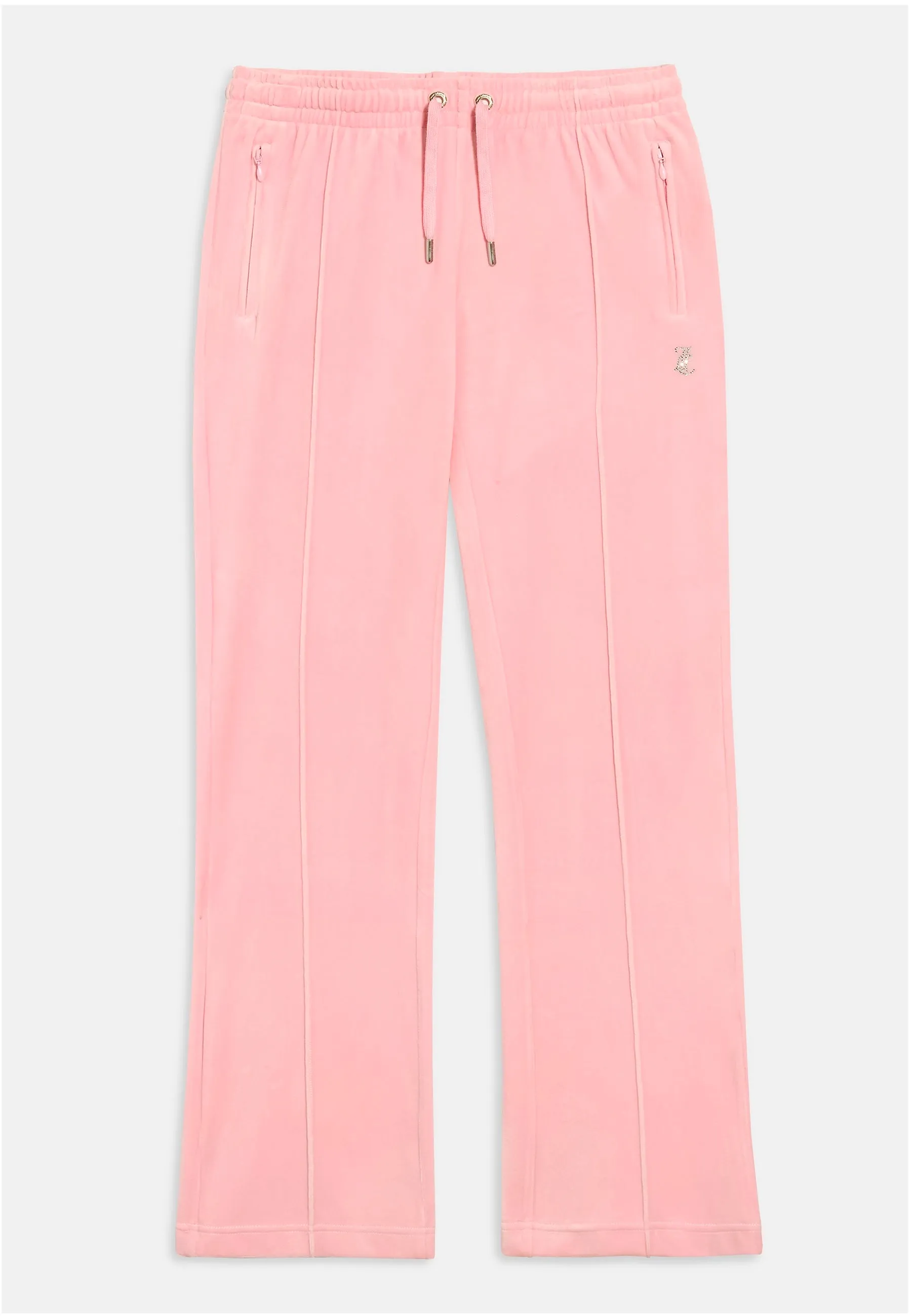 'PISCES' JUICY PINK VELOUR DIAMANTÉ TRACKSUIT BOTTOM