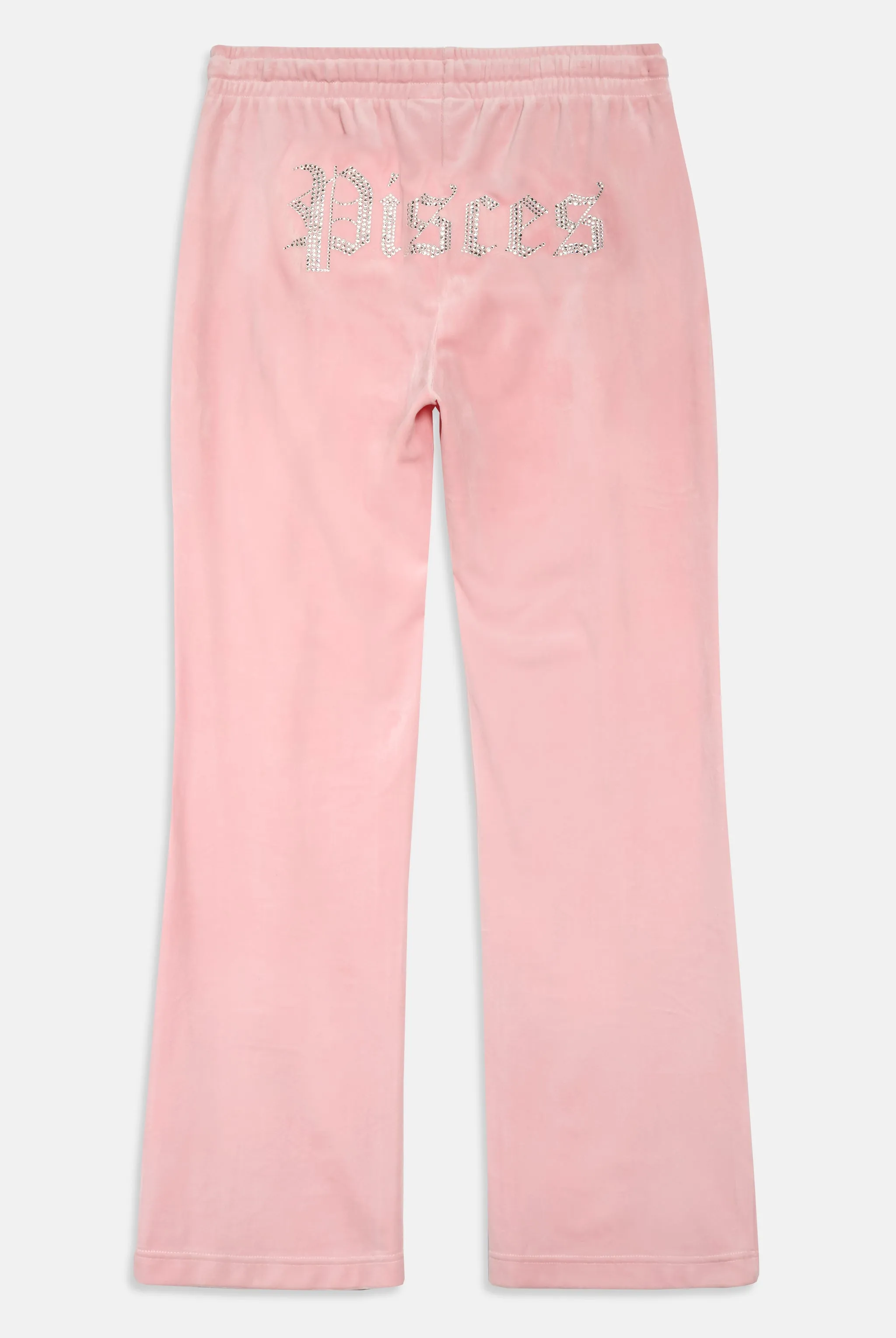 'PISCES' JUICY PINK VELOUR DIAMANTÉ TRACKSUIT BOTTOM