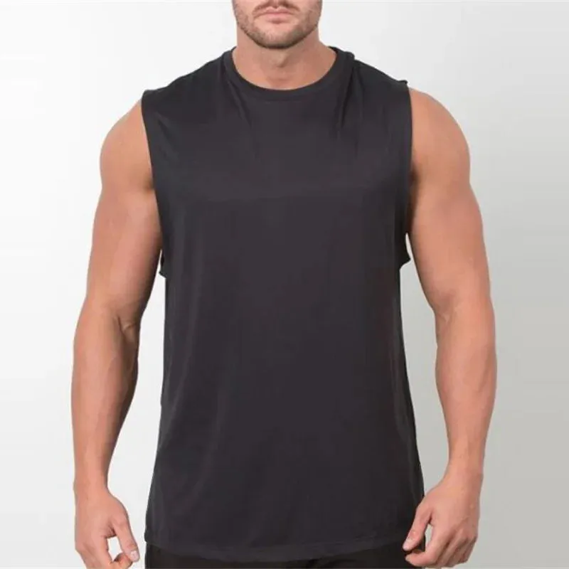 Plain Tank Top Men - Bodybuilding Singlet Gym Stringer Sleeveless Shirt, Blank Fitness Clothing Sportswear Muscle Vest