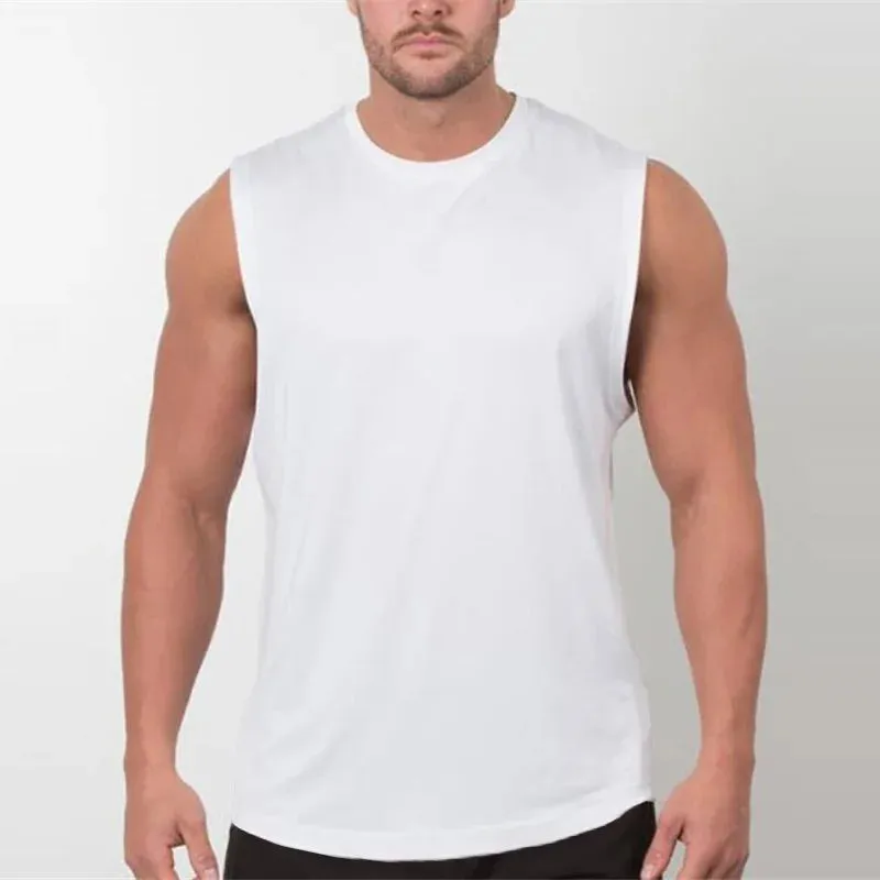 Plain Tank Top Men - Bodybuilding Singlet Gym Stringer Sleeveless Shirt, Blank Fitness Clothing Sportswear Muscle Vest