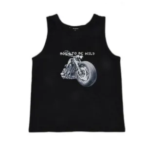 Polargear - Black Graphic Tank Top - BORN TO BE WILD