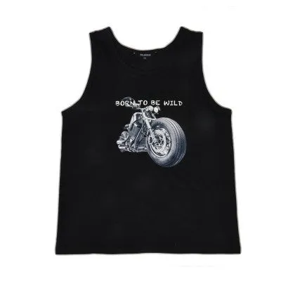 Polargear - Black Graphic Tank Top - BORN TO BE WILD