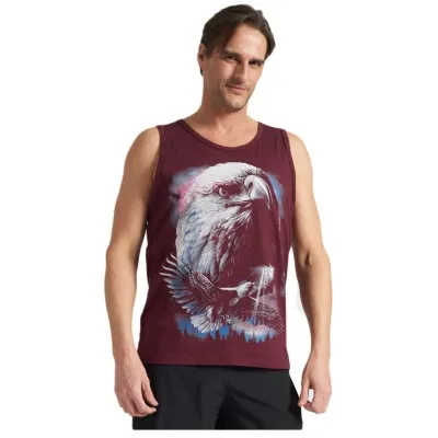 Polargear - Burgundy Graphic Tank Top - Eagle