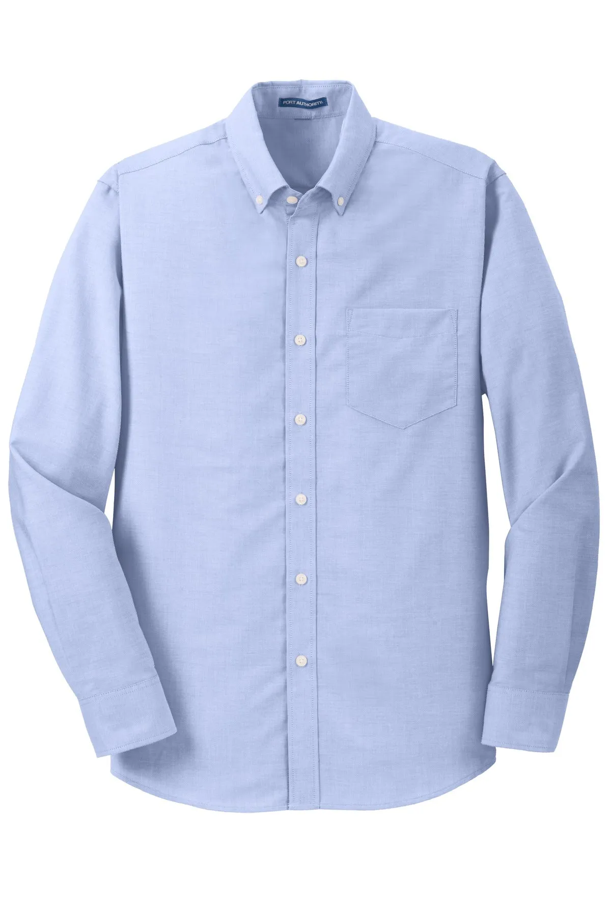 Port Authority Tall SuperPro Oxford Shirt. TS658 Oxford Blue Tall
