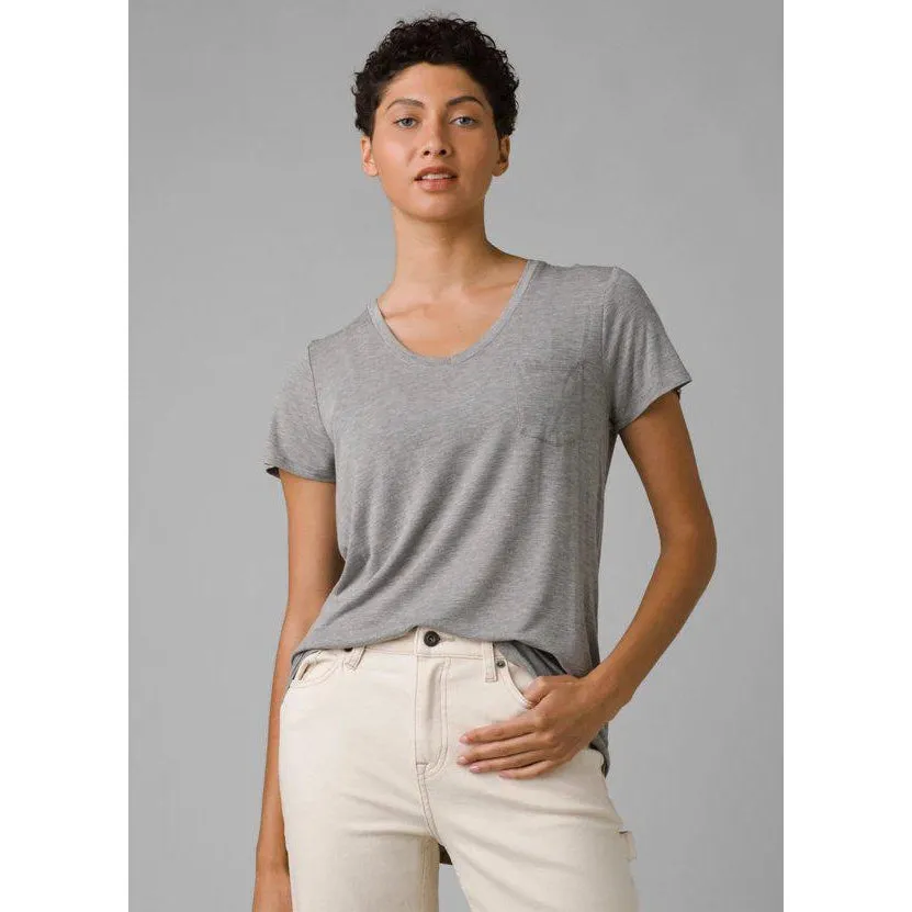 prAna Women's Foundation Short Sleeve V-Neck Tee