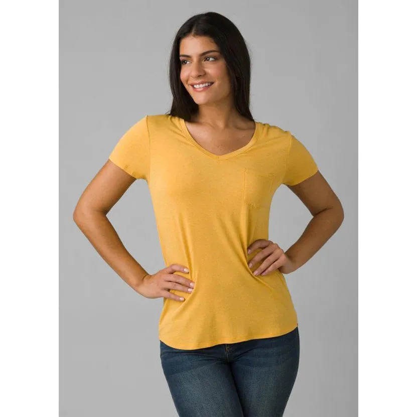 prAna Women's Foundation Short Sleeve V-Neck Tee
