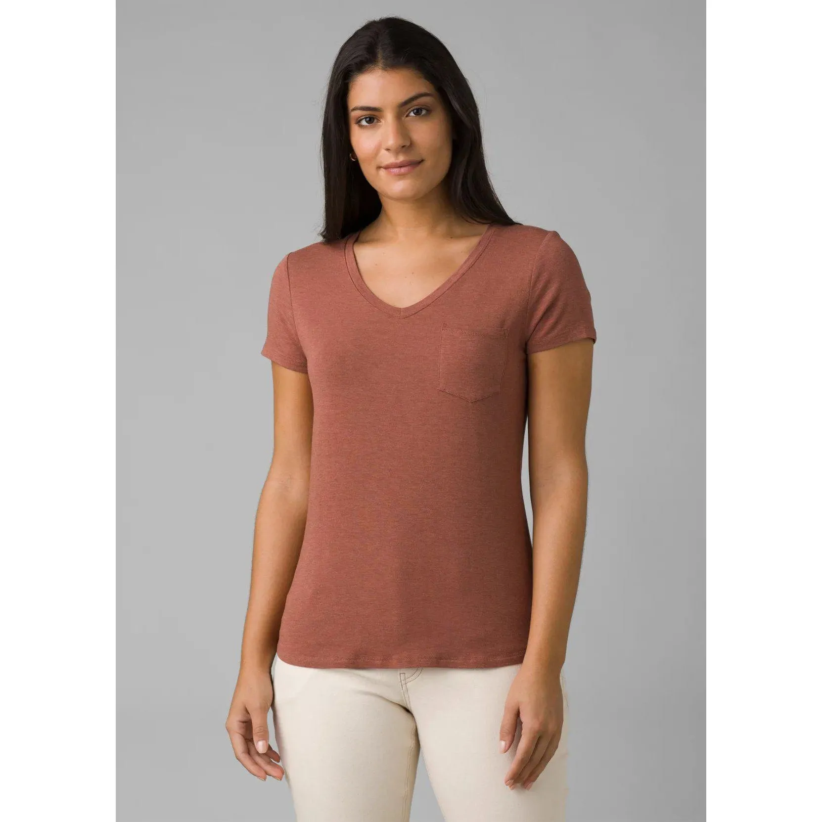 prAna Women's Foundation Short Sleeve V-Neck Tee