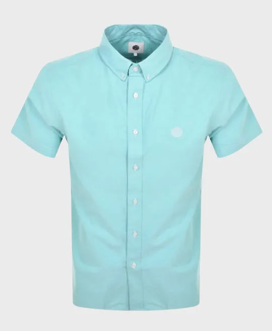 Pretty Green Oxford Short Sleeved Shirt Blue