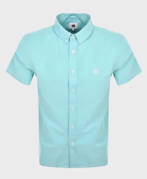 Pretty Green Oxford Short Sleeved Shirt Blue