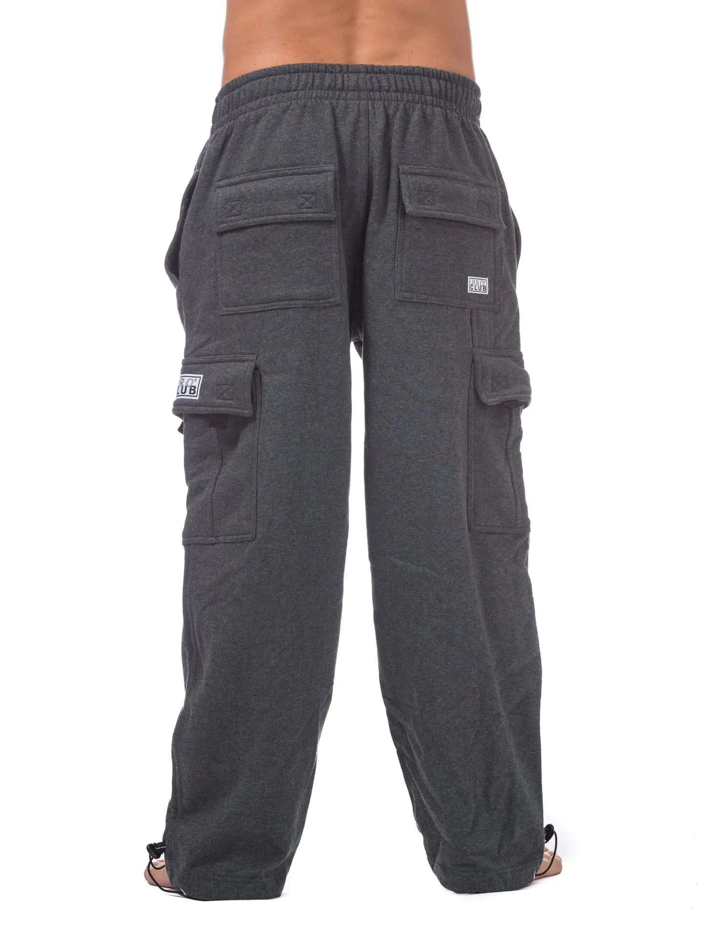 Pro Club Heavyweight Fleece Cargo Pants - CHARCOAL