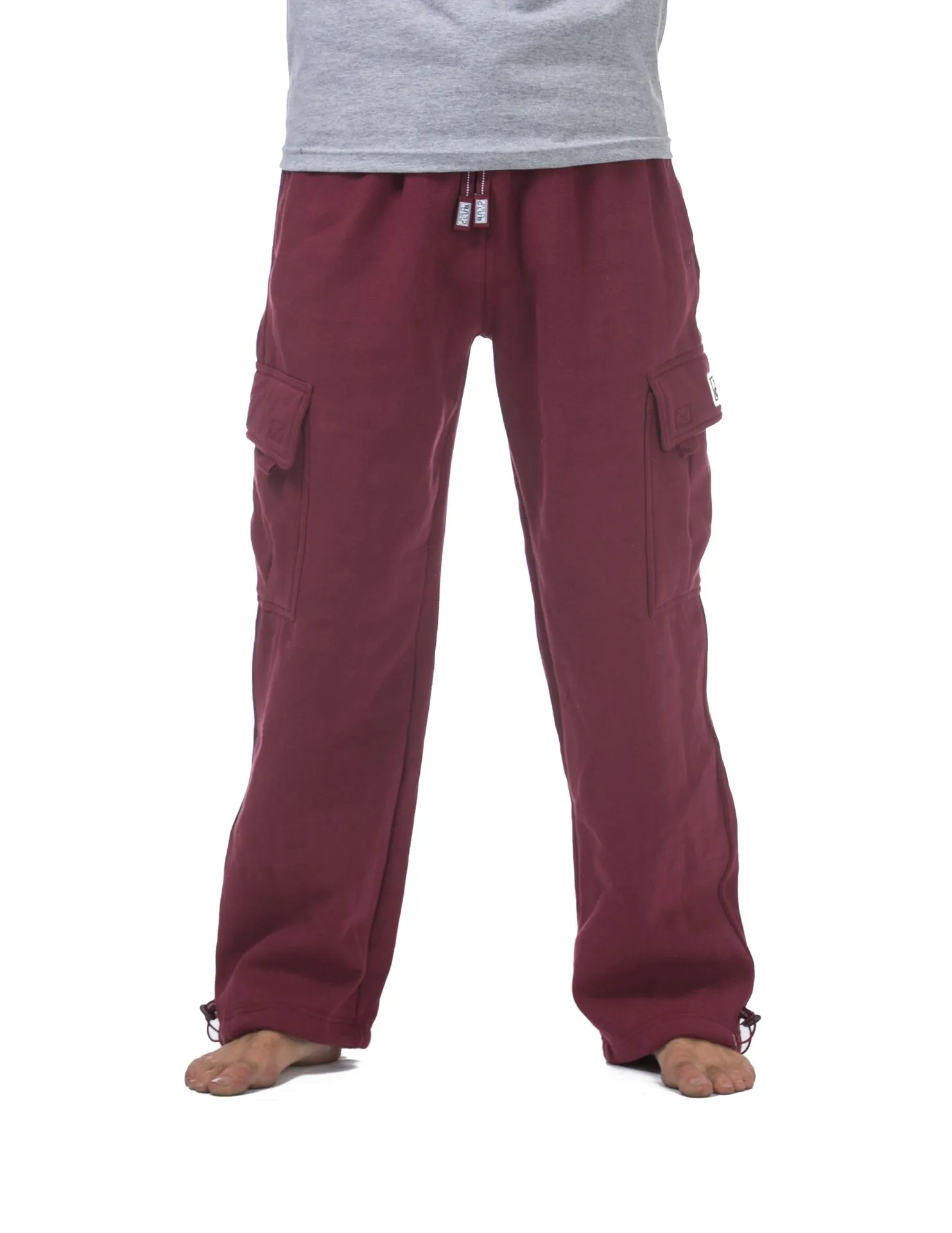 Pro Club Heavyweight Fleece Cargo Pants - MAROON