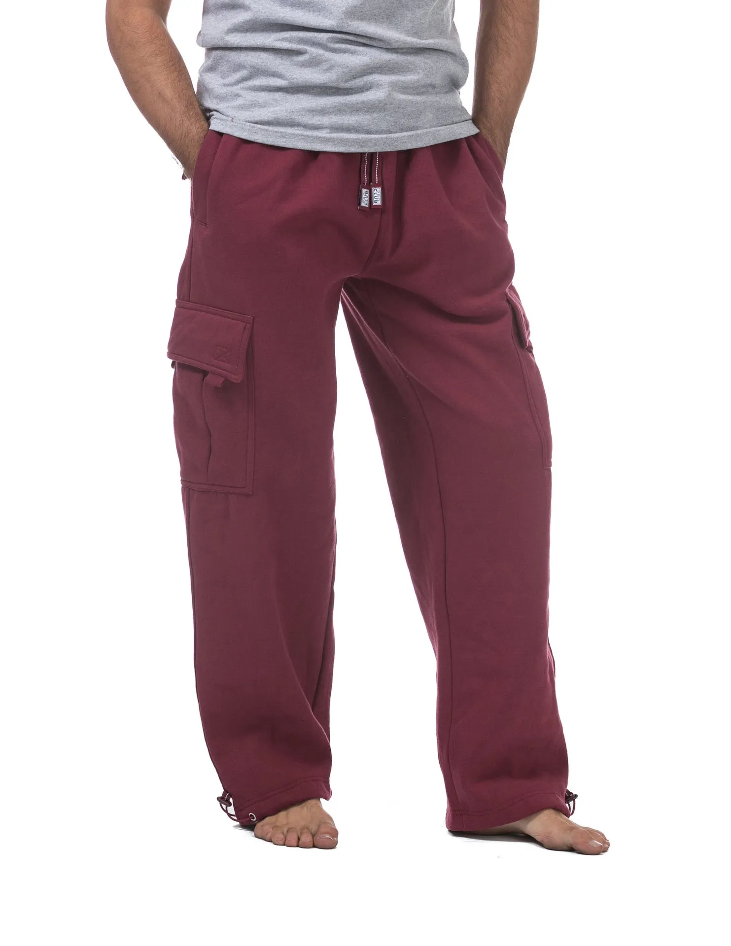Pro Club Heavyweight Fleece Cargo Pants - MAROON